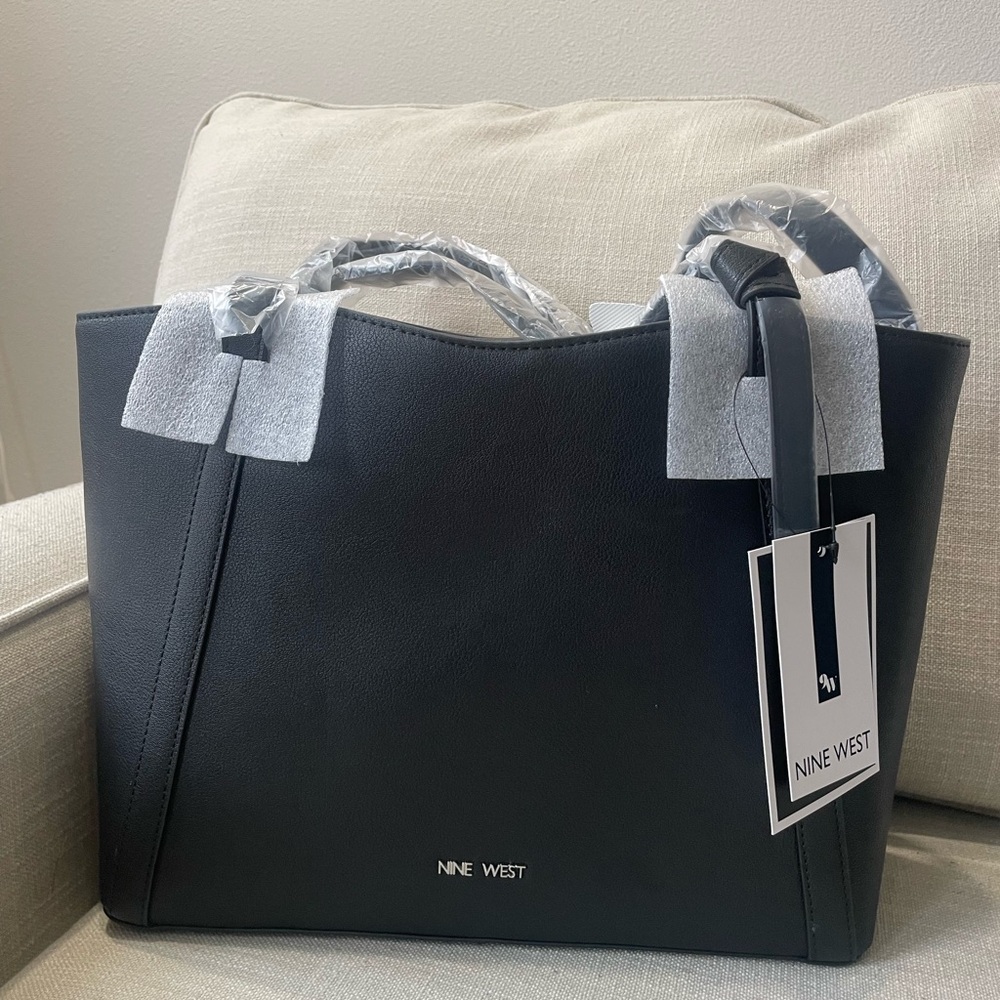 NWT Nine West Elegant Black Tote Bag